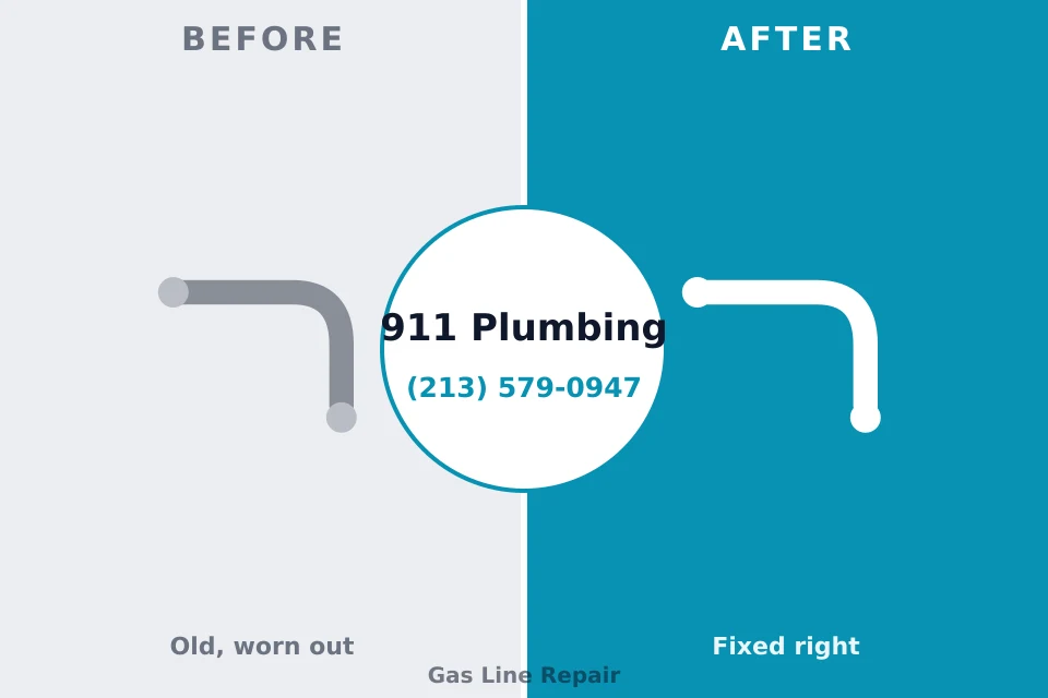 Before and after: plumbing repair South Barrington, IL